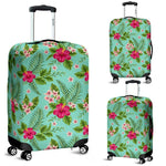 Hibiscus Plumeria Flowers Pattern Print Luggage Cover GearFrost