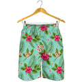 Hibiscus Plumeria Flowers Pattern Print Men's Shorts