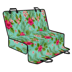 Hibiscus Plumeria Flowers Pattern Print Pet Car Back Seat Cover