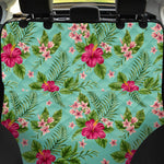 Hibiscus Plumeria Flowers Pattern Print Pet Car Back Seat Cover
