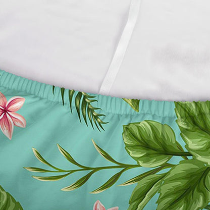 Hibiscus Plumeria Flowers Pattern Print Sofa Cover