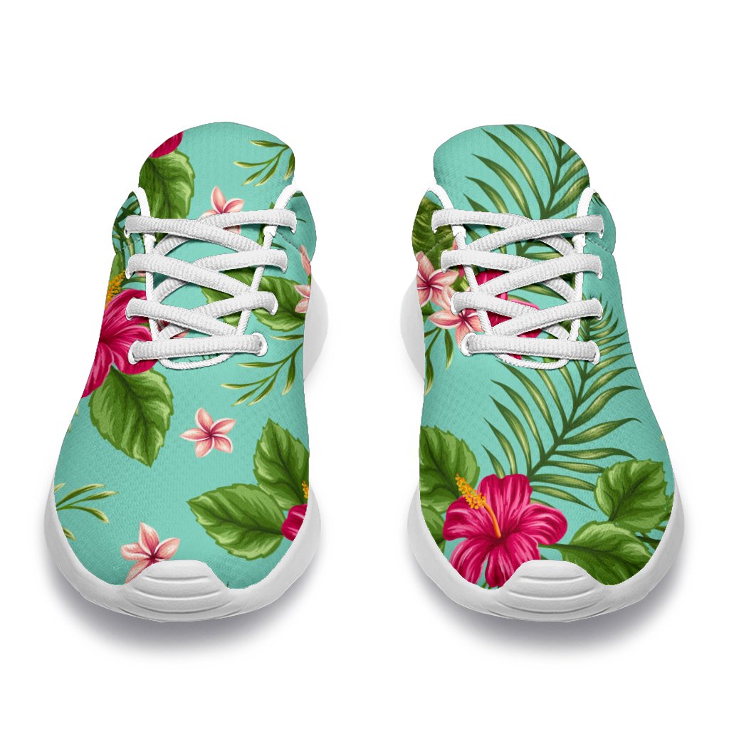 Hibiscus Plumeria Flowers Pattern Print Sport Shoes GearFrost