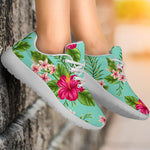 Hibiscus Plumeria Flowers Pattern Print Sport Shoes GearFrost