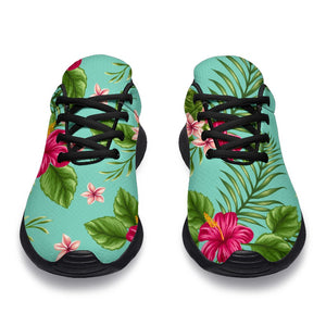 Hibiscus Plumeria Flowers Pattern Print Sport Shoes GearFrost