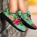 Hibiscus Plumeria Flowers Pattern Print Sport Shoes GearFrost