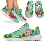 Hibiscus Plumeria Flowers Pattern Print Sport Shoes GearFrost