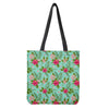 Hibiscus Plumeria Flowers Pattern Print Tote Bag