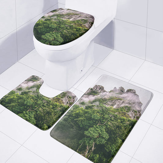 High Mountain Print 3 Piece Bath Mat Set