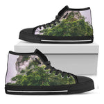 High Mountain Print Black High Top Shoes