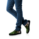 High Mountain Print Black Slip On Shoes