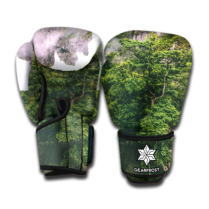 High Mountain Print Boxing Gloves