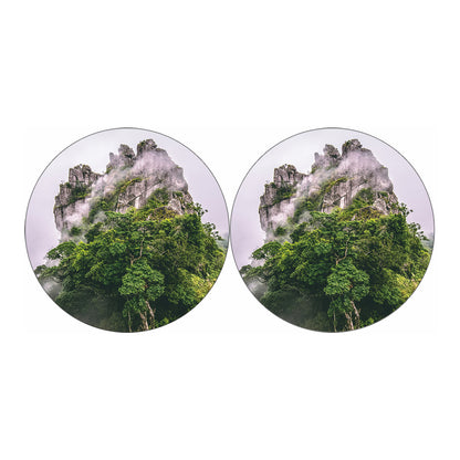 High Mountain Print Car Coasters