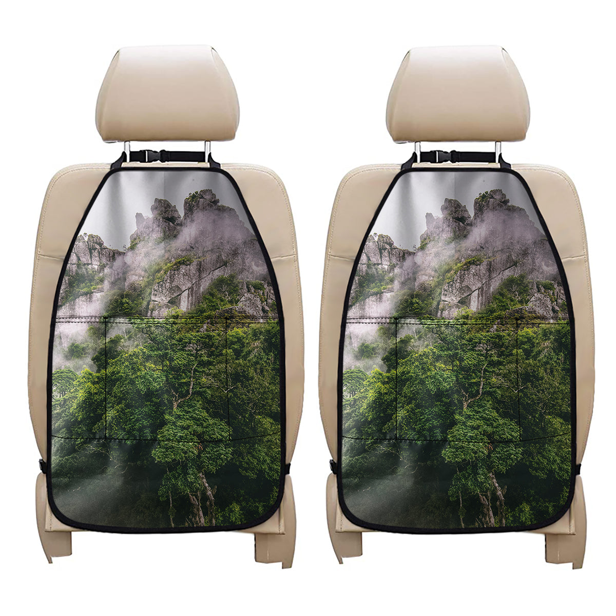 High Mountain Print Car Seat Organizers