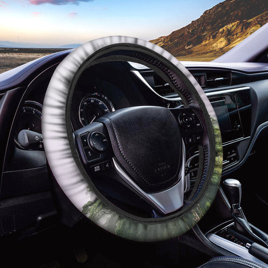High Mountain Print Car Steering Wheel Cover