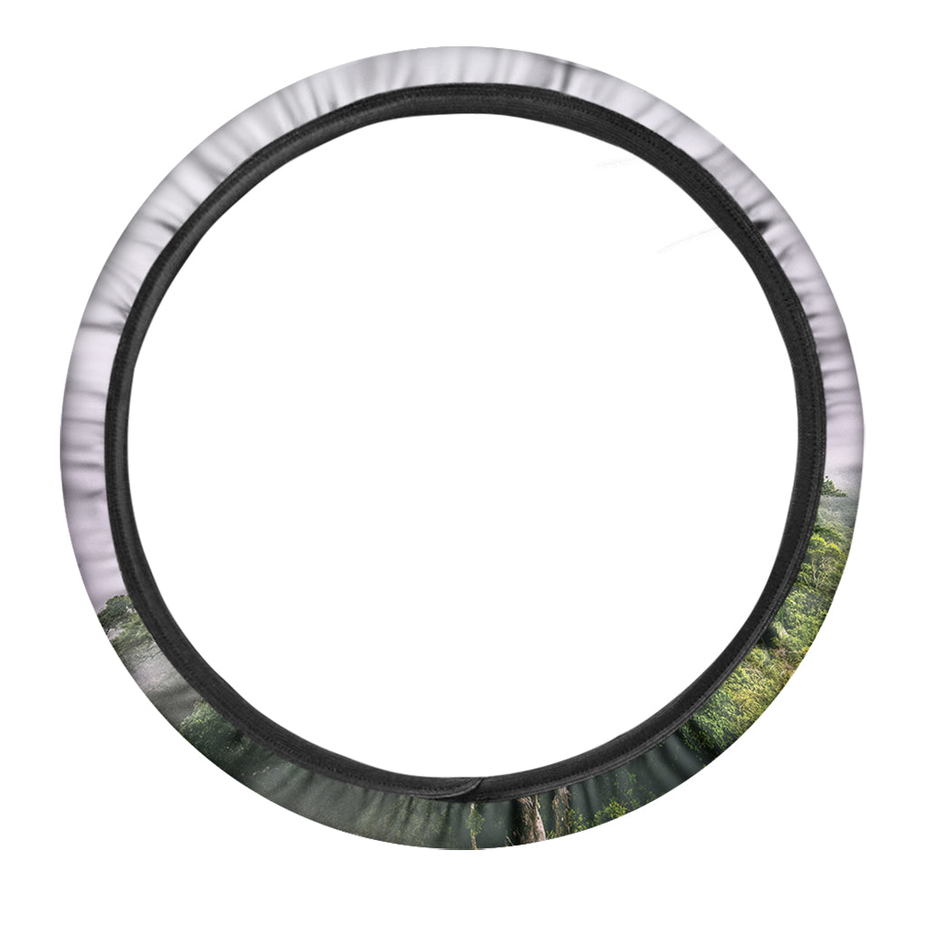 High Mountain Print Car Steering Wheel Cover