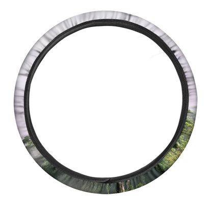 High Mountain Print Car Steering Wheel Cover