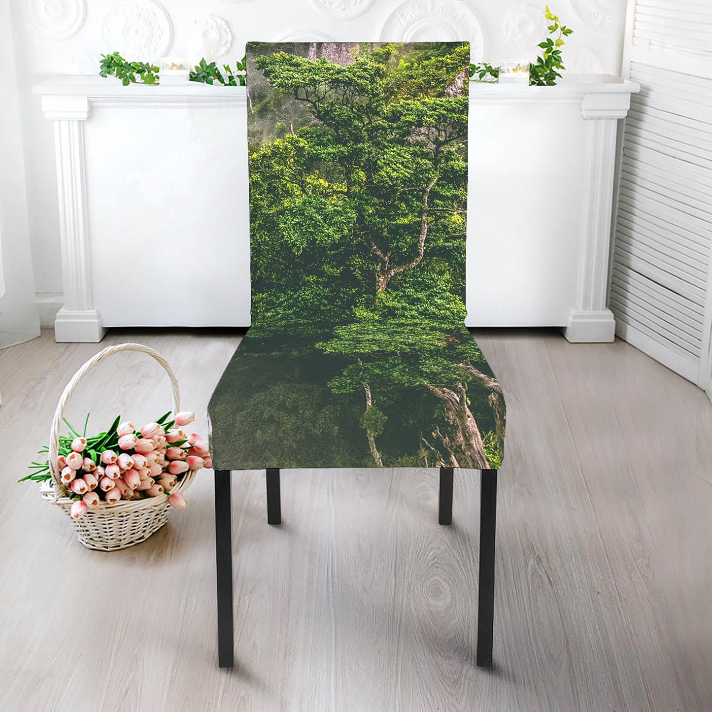 High Mountain Print Dining Chair Slipcover