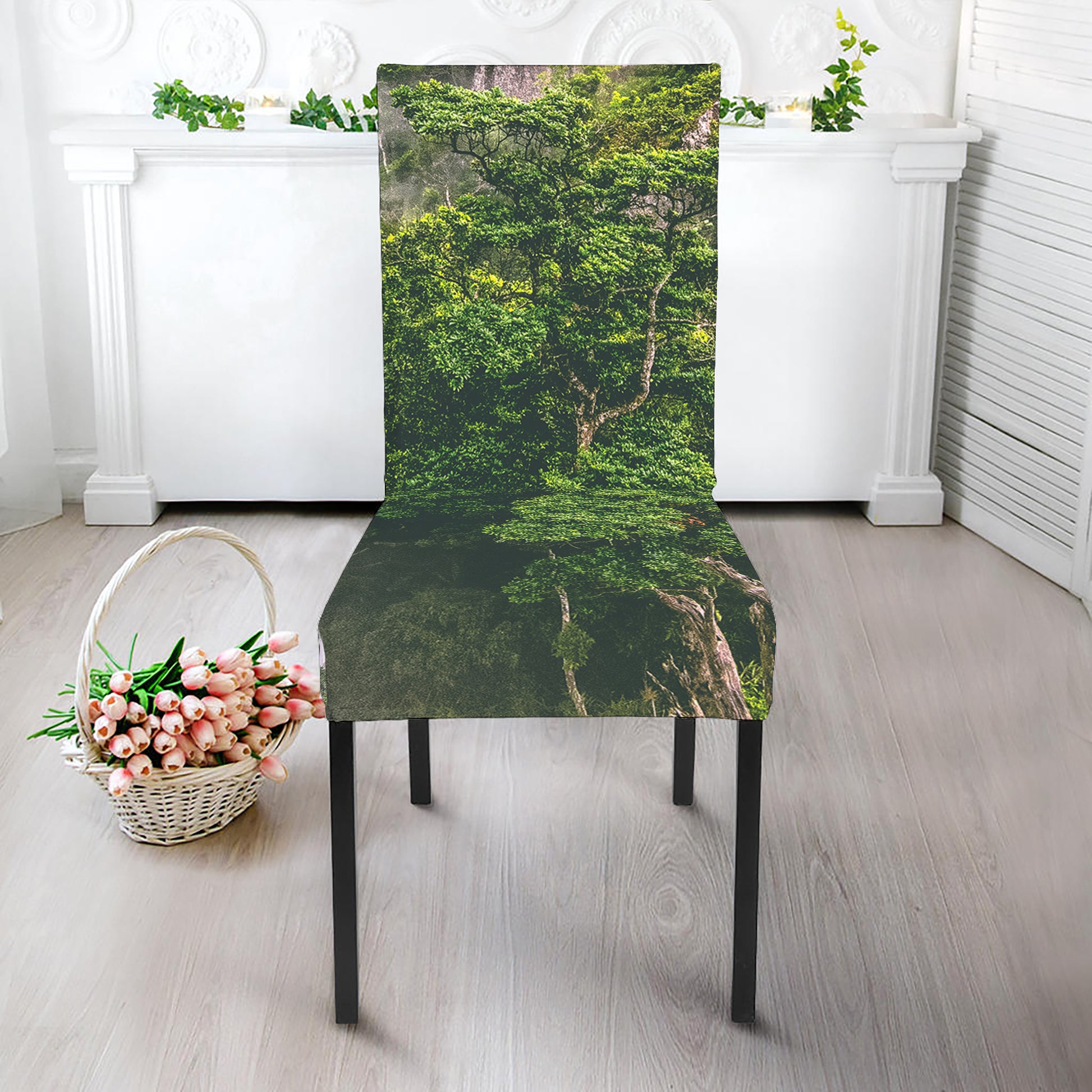 High Mountain Print Dining Chair Slipcover