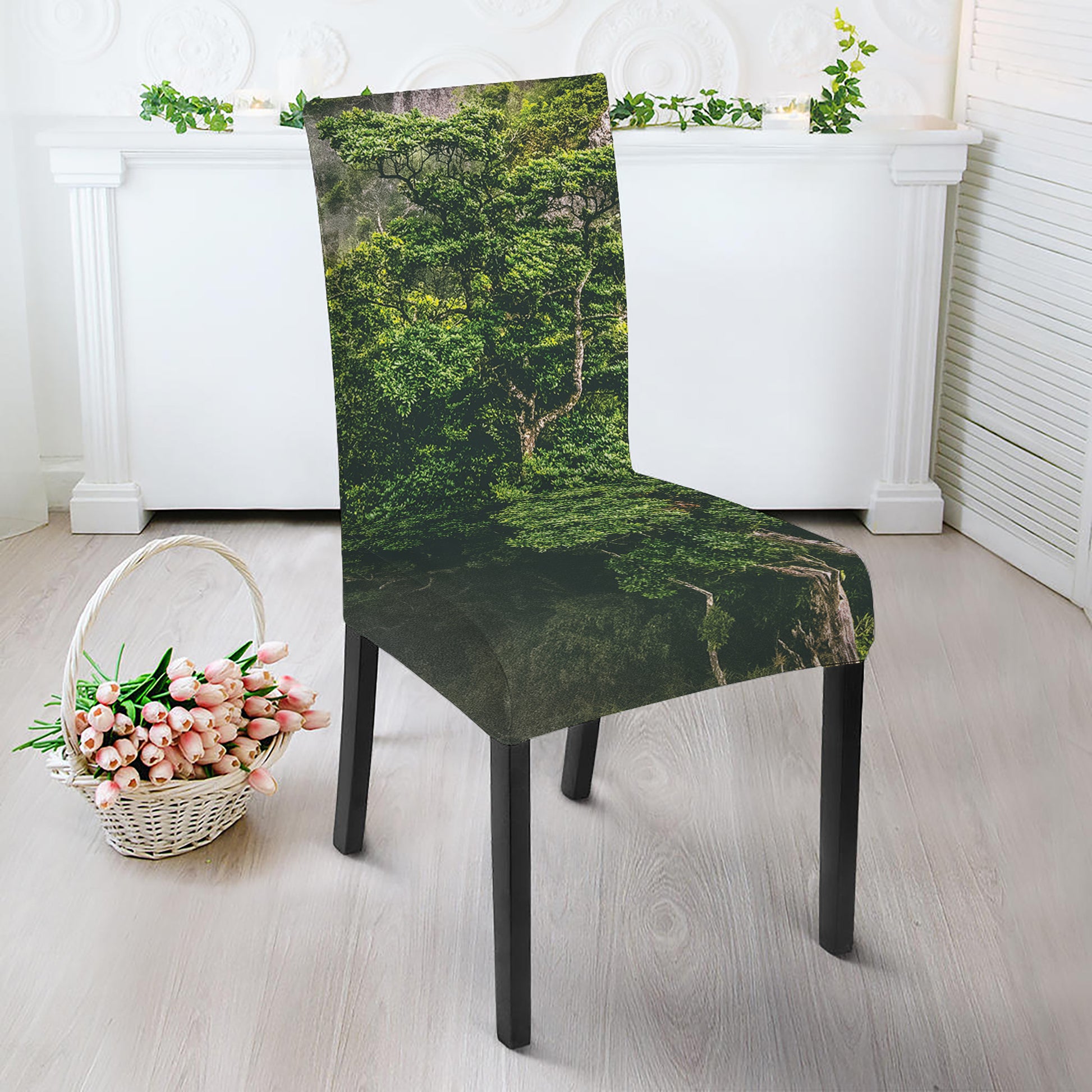 High Mountain Print Dining Chair Slipcover