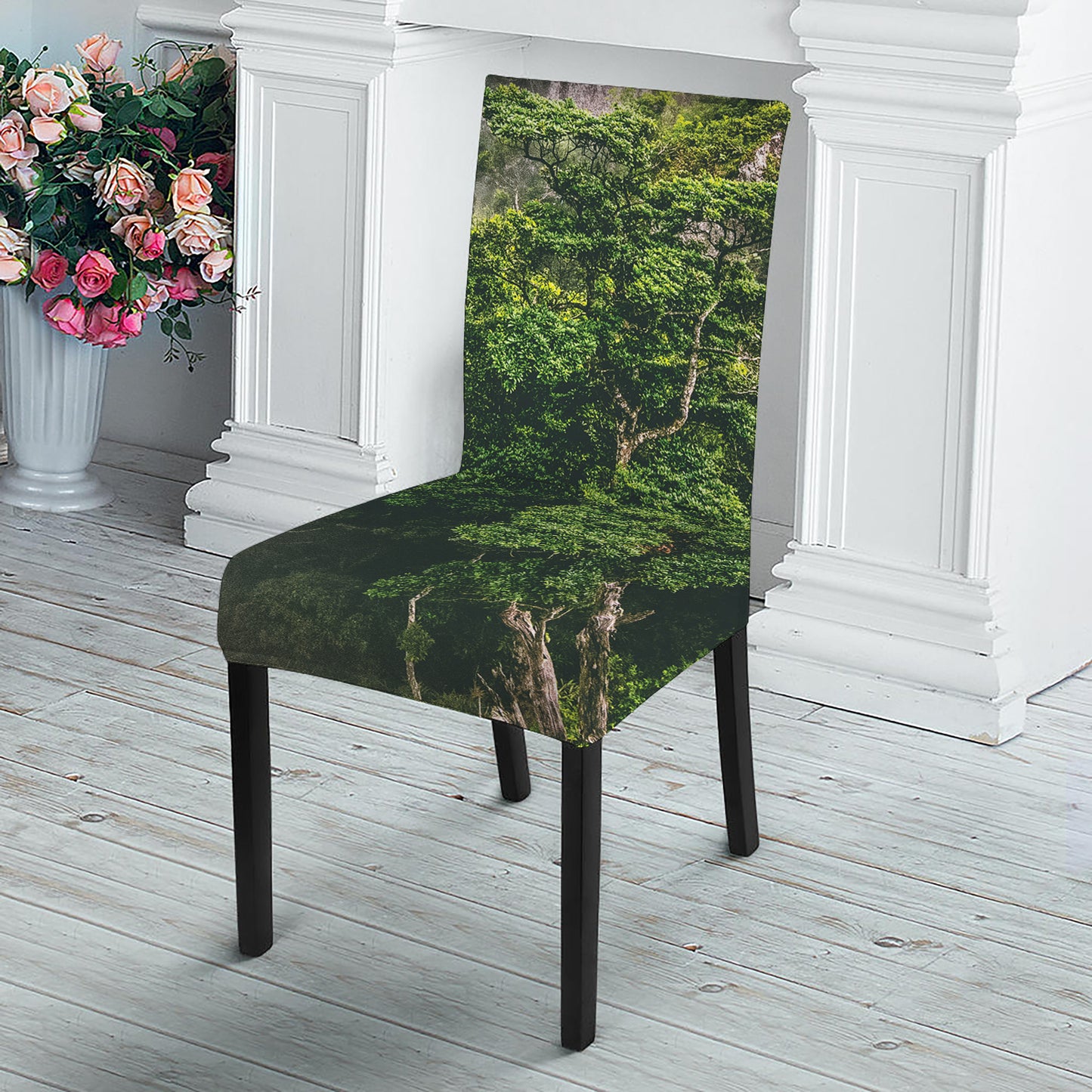 High Mountain Print Dining Chair Slipcover