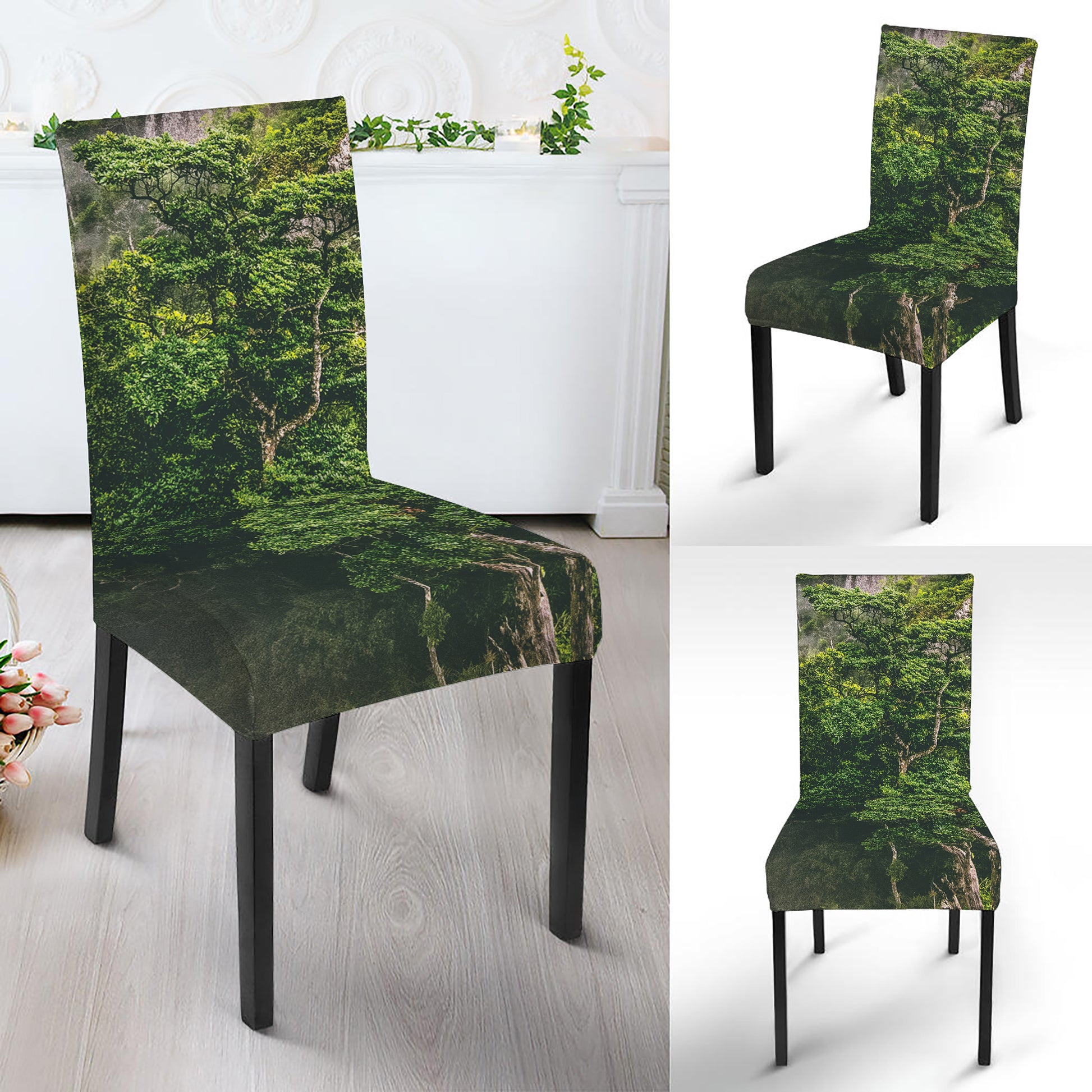 High Mountain Print Dining Chair Slipcover