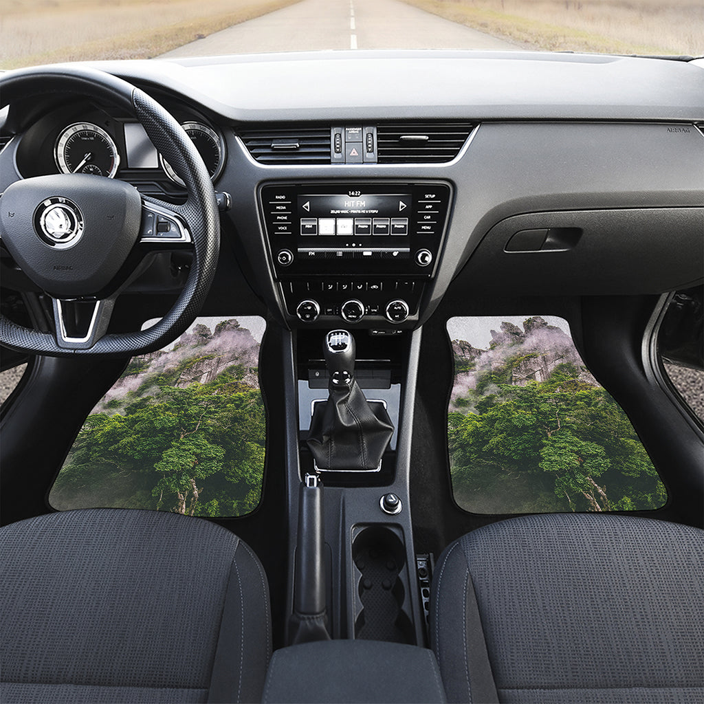 High Mountain Print Front Car Floor Mats