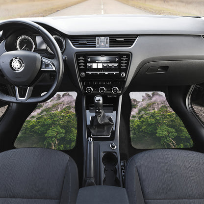 High Mountain Print Front Car Floor Mats