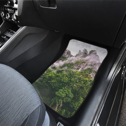 High Mountain Print Front Car Floor Mats