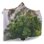 High Mountain Print Hooded Blanket