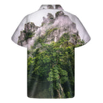 High Mountain Print Men's Short Sleeve Shirt