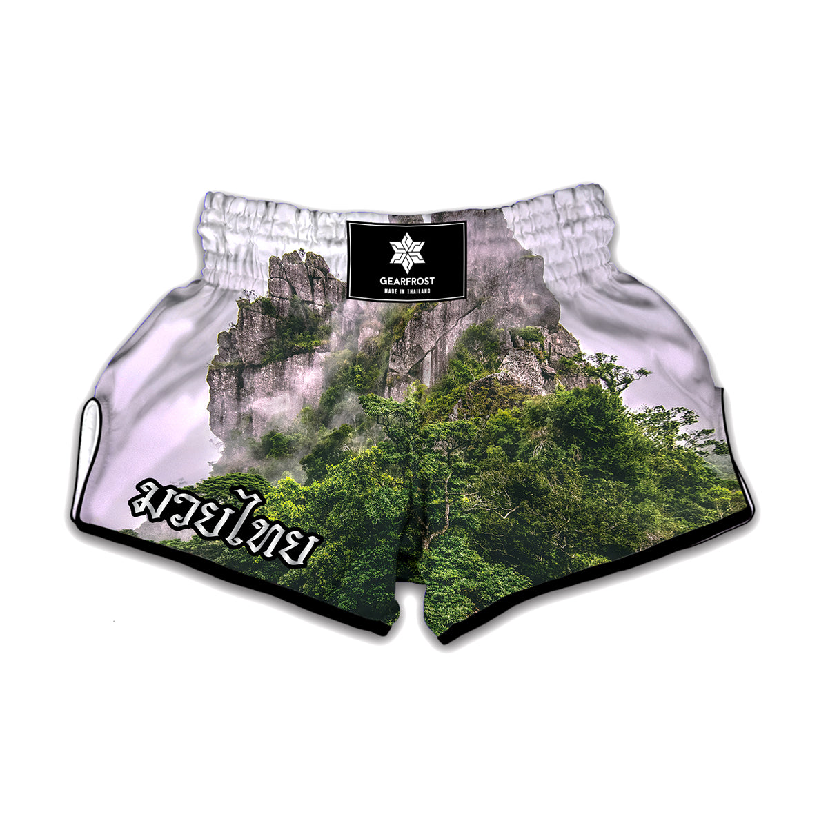 High Mountain Print Muay Thai Boxing Shorts