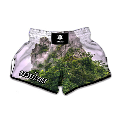 High Mountain Print Muay Thai Boxing Shorts