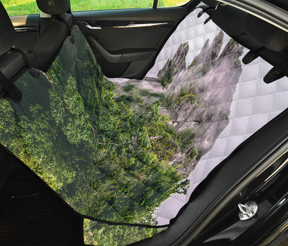 High Mountain Print Pet Car Back Seat Cover