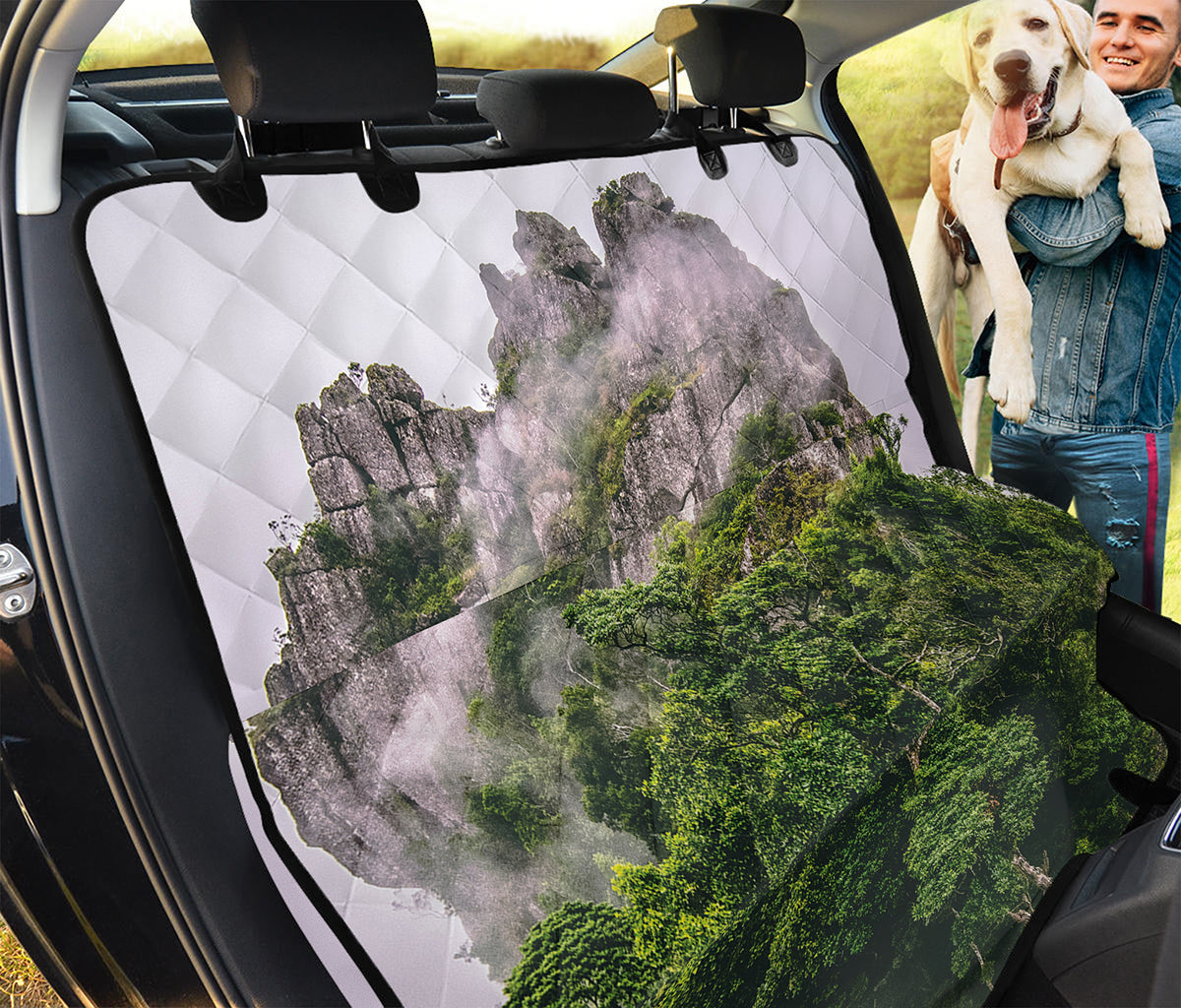 High Mountain Print Pet Car Back Seat Cover