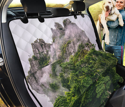 High Mountain Print Pet Car Back Seat Cover