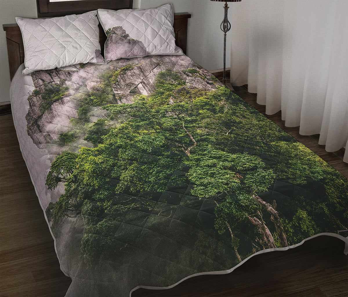 High Mountain Print Quilt Bed Set