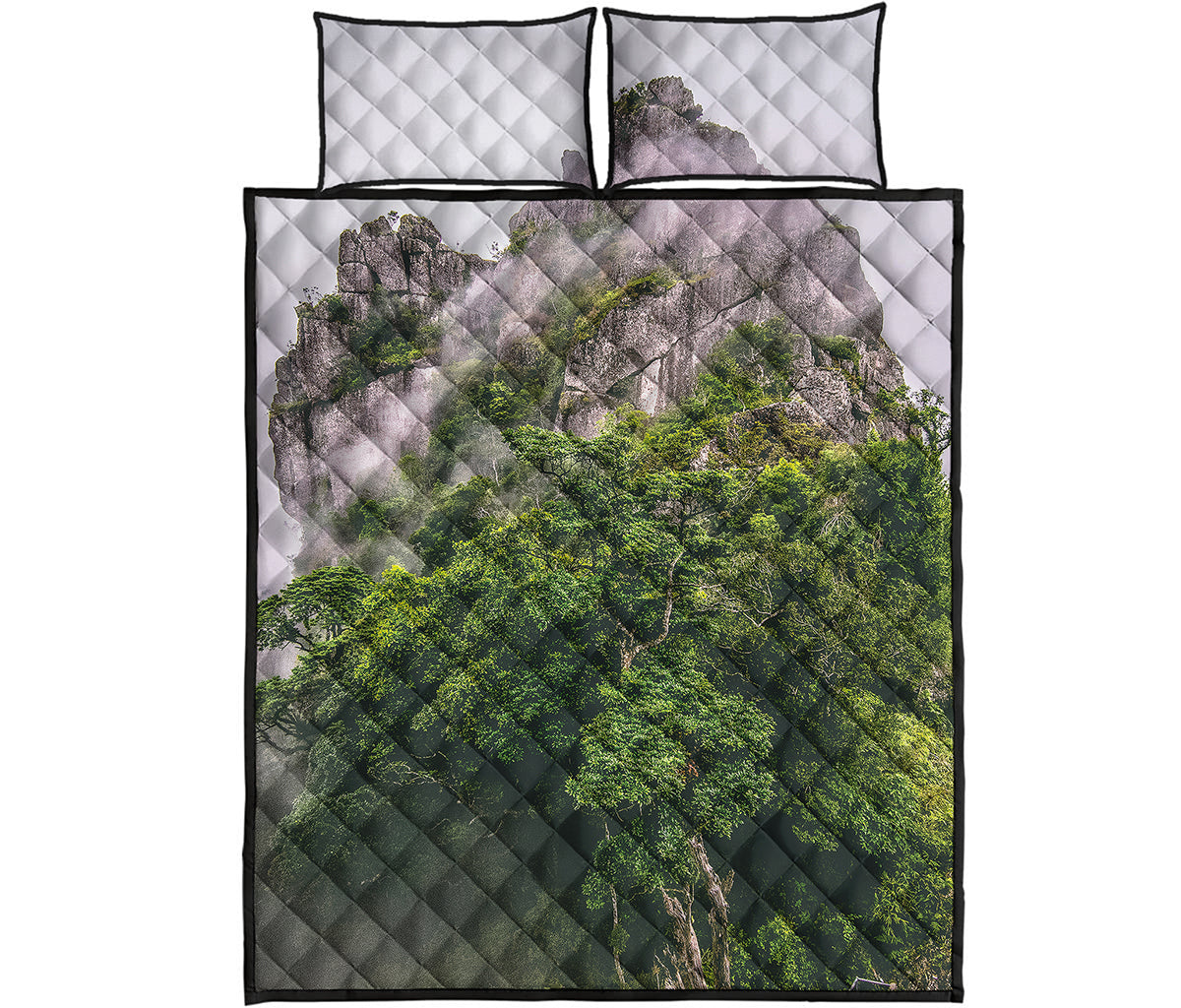 High Mountain Print Quilt Bed Set