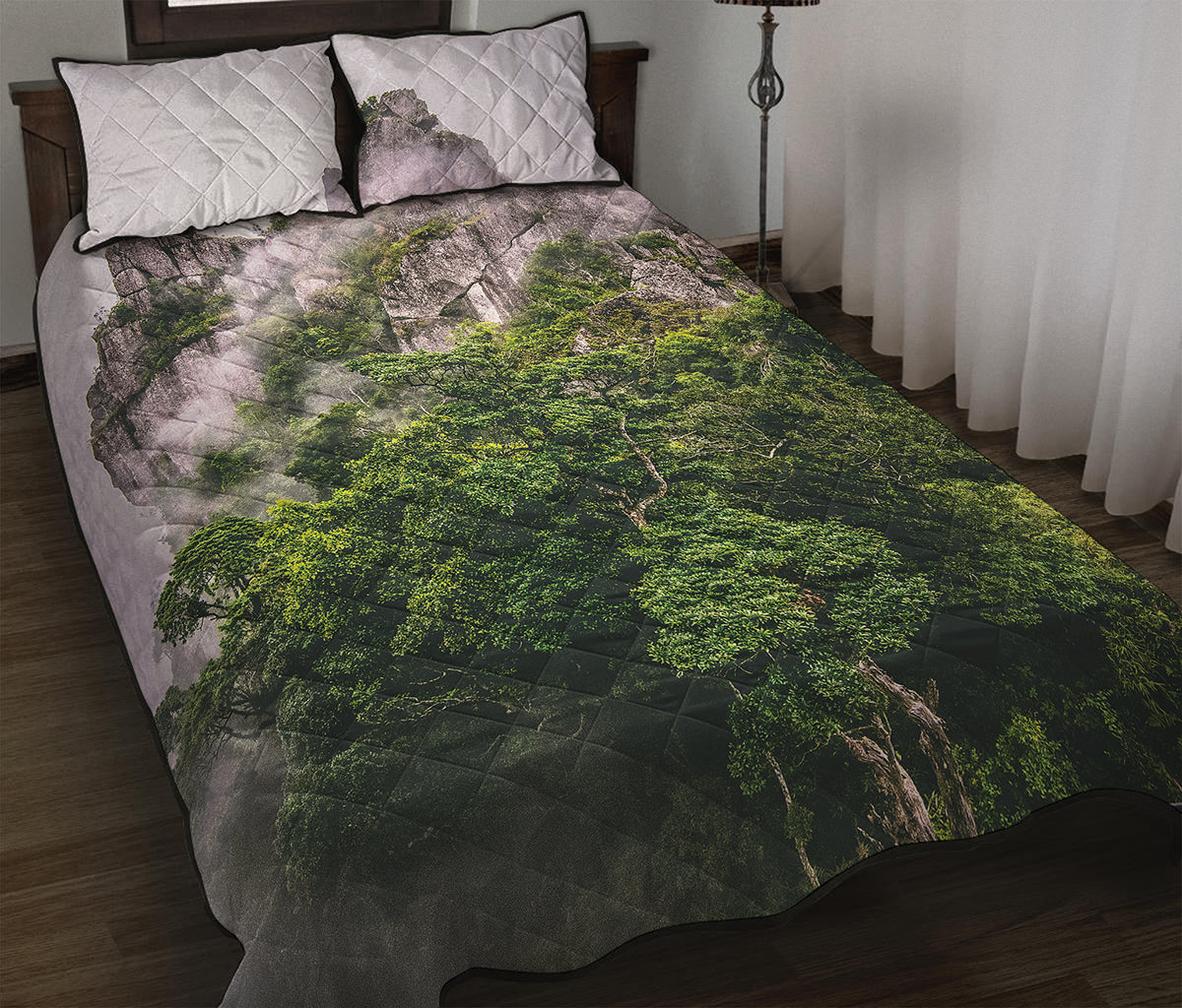 High Mountain Print Quilt Bed Set