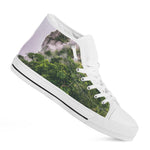 High Mountain Print White High Top Shoes