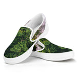 High Mountain Print White Slip On Shoes