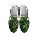 High Mountain Print White Slip On Shoes