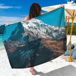 Himalaya Mountain Print Beach Sarong Wrap