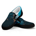 Himalaya Mountain Print Black Slip On Sneakers