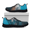 Himalaya Mountain Print Black Running Shoes