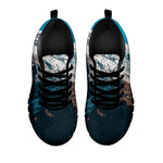 Himalaya Mountain Print Black Sneakers