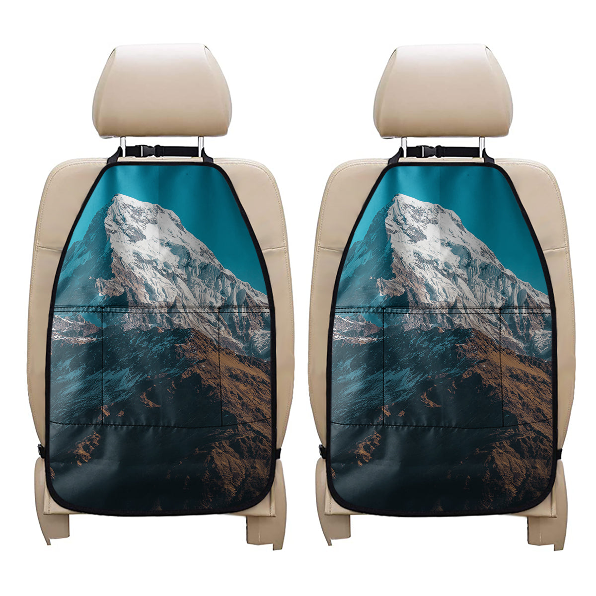 Himalaya Mountain Print Car Seat Organizers