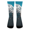 Himalaya Mountain Print Crew Socks