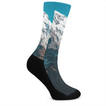 Himalaya Mountain Print Crew Socks