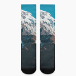 Himalaya Mountain Print Crew Socks