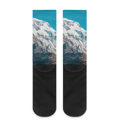 Himalaya Mountain Print Crew Socks